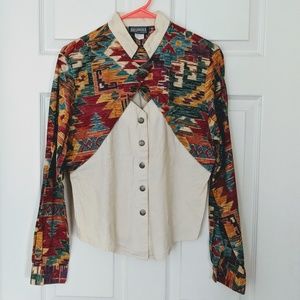 Vintage western cowboy button up shirt